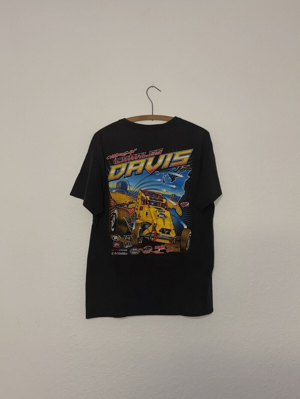 Vintage Charles Davis Cigarette Pocket Retro NASCAR Racing Shirt Size Men’s XL